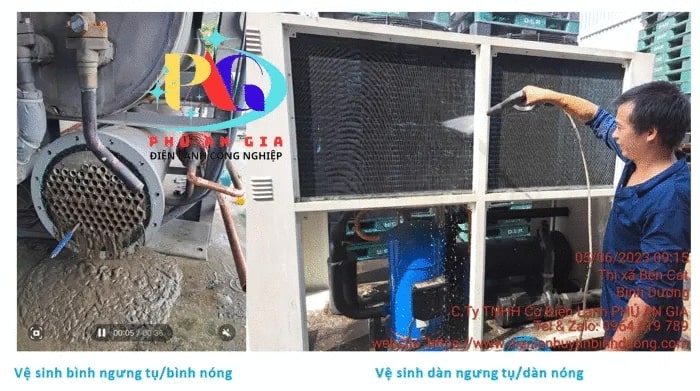 Vệ sinh chiller - Xử lý cáu cặn chiller