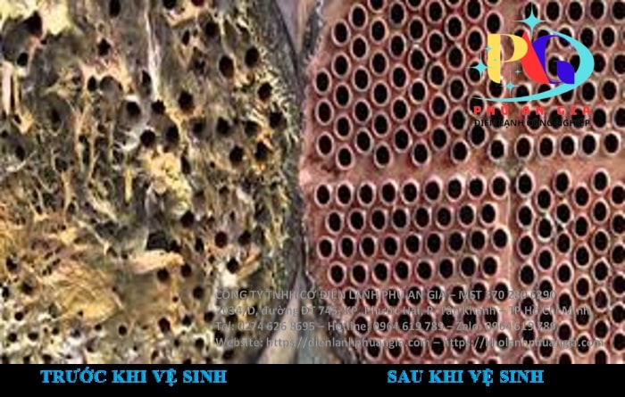 Vệ sinh chiller - Xử lý cáu cặn chiller